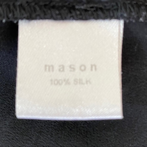 MASON Romper Black 100%  Silk Faux Wrap Romper - Picture 6 of 6